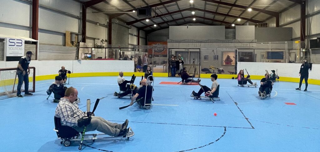 People Playing para sledding