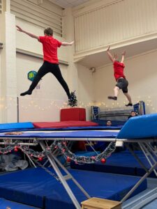 Kids trampolining
