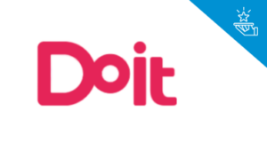 Blue people member benefit graphic with Do It logo