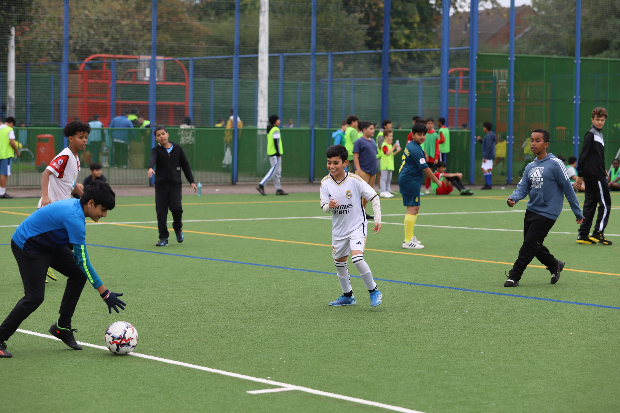 kids playing football at BYSA