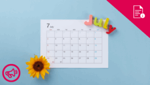 marketing information resource with photo of a calendar. Red resources for delivery graphic